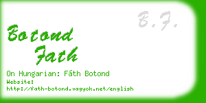botond fath business card